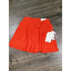 Blogilates Crossover Womens Orange Skort Pockets & Built-In Shorts size S